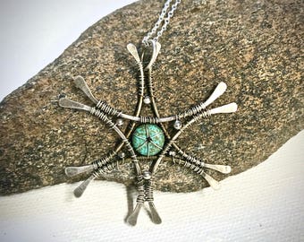 Silver Wire Wrapped Pendant