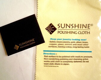 Sunshine polishing cloth, Jewelry cleaning cloth, Large or small cloth, Shipping included for the US customers, Silver and brass polisher