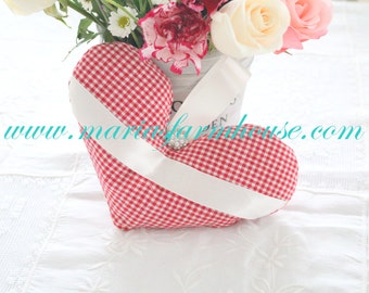 Valentine's Day Gift Inspiration, Aromatherapy, French Dried Hanging Lavender Heart Shaped Sachet, Swarovski Rhinestone Button, Satin Ribbon