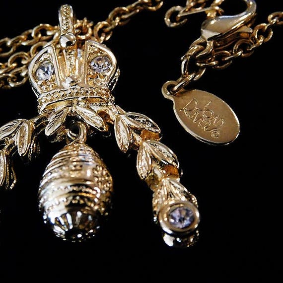Vintage Joan Rivers Charm Holder Necklace / Joan Rivers Opera Length 30" Necklace / Designer Fashion Wedding
