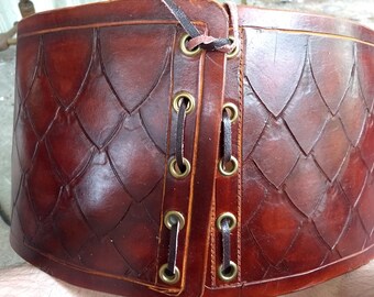 Hand tooled Kidney Belt armor