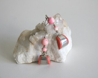 Pink Spiny Oyster Drop Earrings