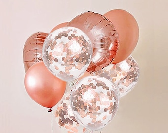 Rose Gold Balloon Bouquet, Balloons, Summer Wedding Ideas, Bridal Shower Balloons, Wedding Balloons / Engagement Decoration /Bachelorette