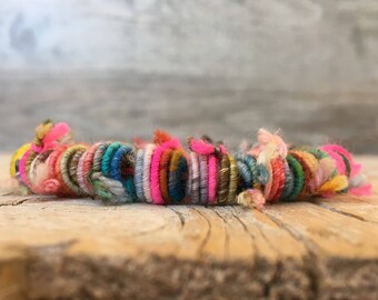20 Handmade Fabric Textile Beads - Hippie Boho Beads - Fiber Art Beads - Textile Art Beads - Handmade Beads - Unique beads - Jewelry making