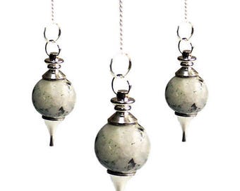 Rainbow Moonstone (white labradorite) sephoroton pendulum