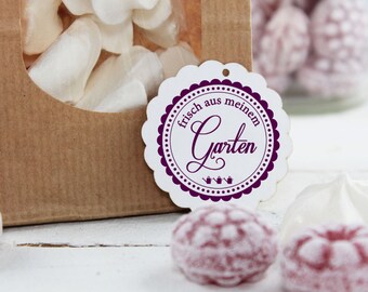 40mm ø - fresh from my garden - stamp