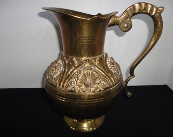 Mid Century Modern Brass Pitcher