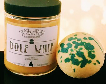 Pineapple Dole Whip Candle & Bathbomb - Disney Themed Bath Set - Dole Whip - Tiki Room Candle