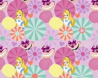 Disney Alice And Wonderland Cotton Fabric