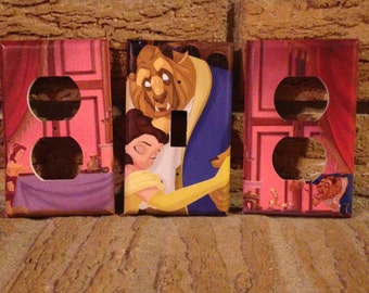 Beauty and the Beast Light Switch and Electrical Covers, Beauty and the Beast Decoration, Beauty and the Beast Nursery
