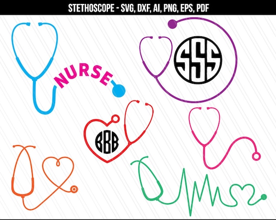 Download Stethoscope svg Nurse heart stethoscope svg Stethoscope