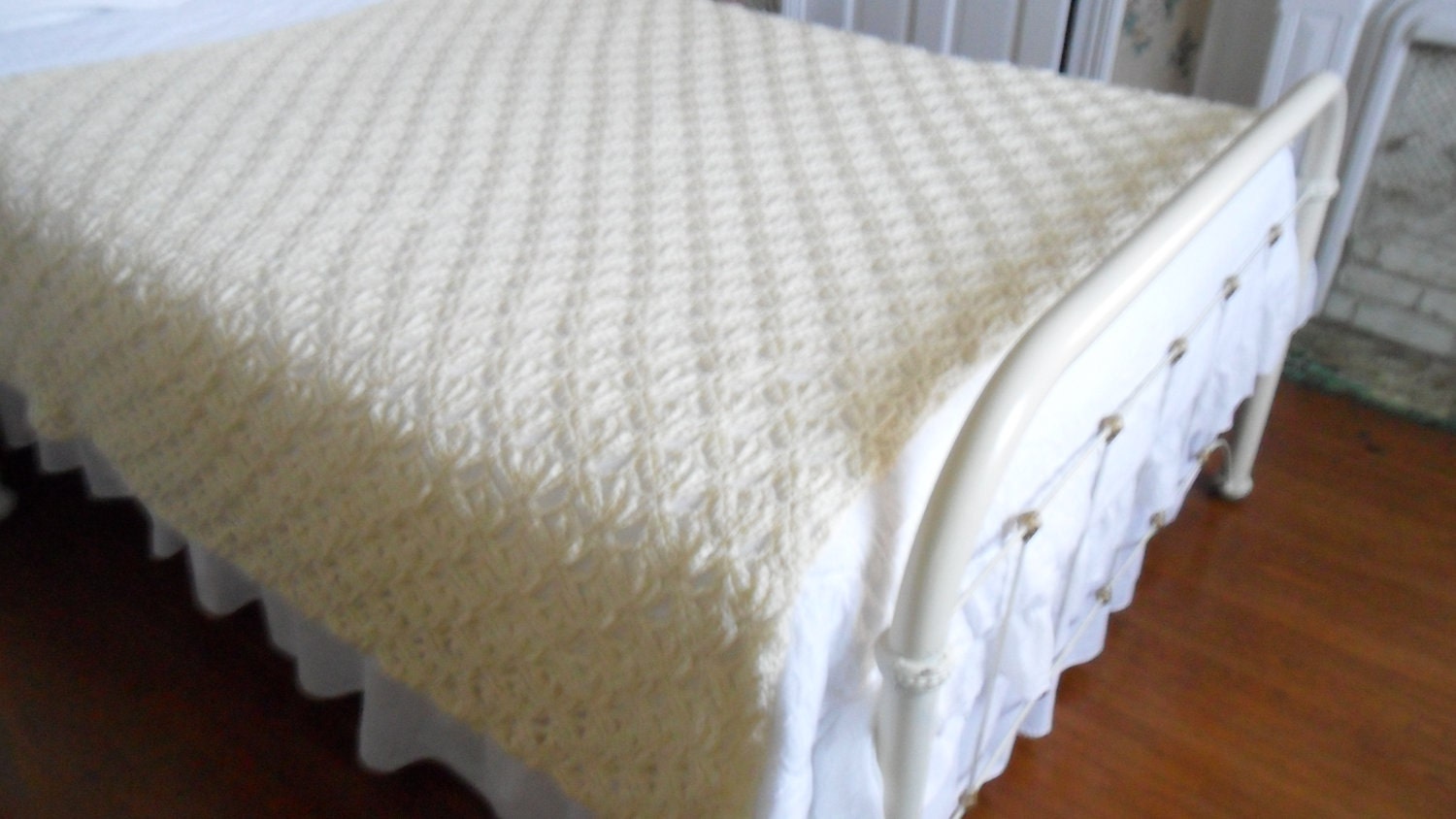 Crocheted Afghan King Size 104in x 82in Blanket