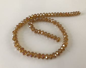Golden Crystal faceted 8 mm for creation