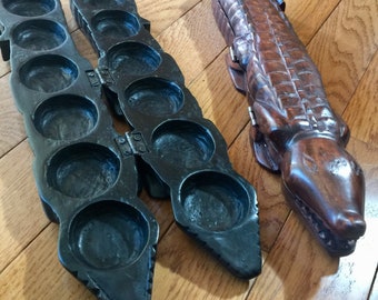 On HOLD - do not purchase - Mancala, Oware, Warri, African Stone Game, Stone Game, Aligator Wood Carving, Aligator Game, Sandoodles, Ghana