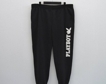 white playboy sweatpants