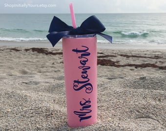 Custom Teacher Gifts, Personalized Teacher Tumbler, Teacher Name, 20oz Stainless Steel Cup, Gift for Teacher, Teacher Appreciation Gift