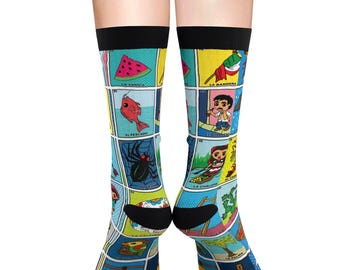 Loteria Cards Sublimation Socks
