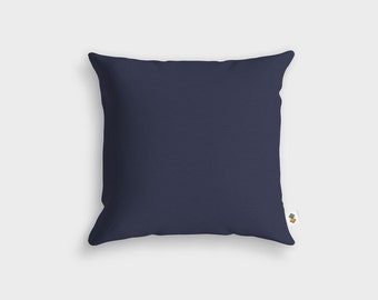 Basic storm blue cushion - Made in France - 45 x 45 cm