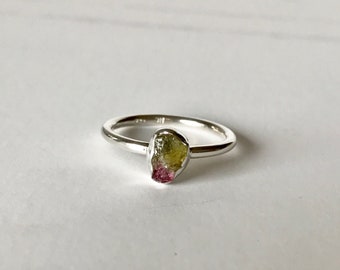 Watermelon Tourmaline Ring US 6