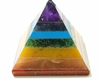 7 Chakra Pyramid - 25-30mm Mini Pyramid! Chakra, Reiki