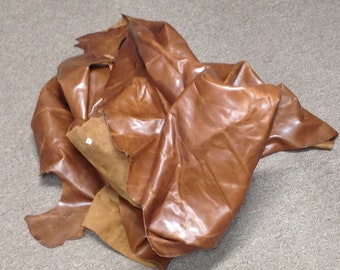 AB113. Medium Brown Pull-Up Leather Cowhide