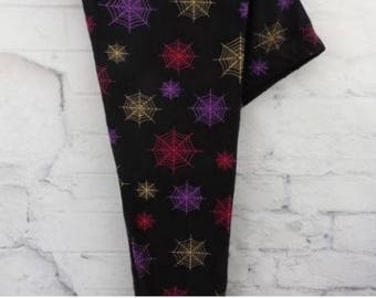 Plus Size Colorful Spider Web Halloween Leggings