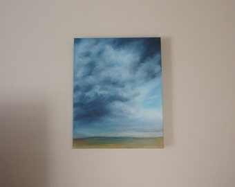 Oncoming Storm in the Prairies: Original Oil Painting