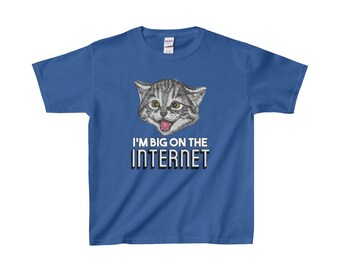 Boys Kids IM Big On The Internet Cat TShirt
