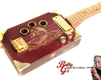 3 string electric cigar box guitar