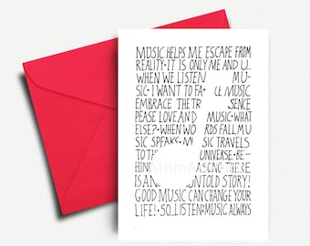 Music teacher card | Etsy