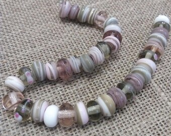 Spacers Lampwork Beads -37 pcs Glass Set