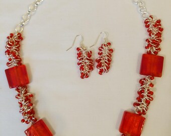 Orange You a Beautiful Necklace and Earrings?