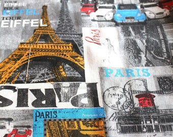 Fabric upholstery 50 x 70 cm vintage Paris style
