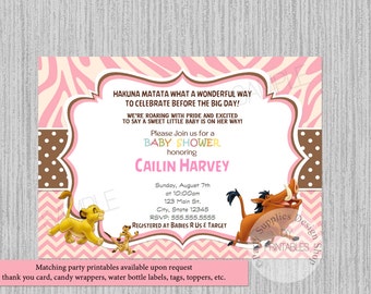 Simba And Nala Baby Shower Invitations 9