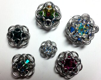 Chainmaille Rivoli Setting Tutorial