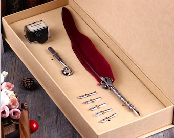 pen Box set quill pen Wedding Invitation Vintage Quill Box set quill pen-ink pen