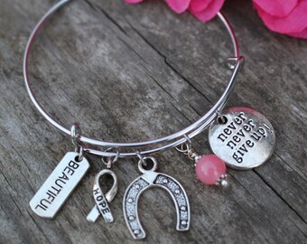 Breast Cancer, Breast Cancer Gifts, Breast Cancer Survivor, Breast Cancer Bracelet, Breast Cancer Survivor Gift, Survivor Gifts, Survivors