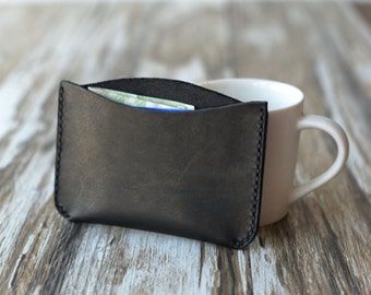 Handmade Leather Wallet Sleeve Leather Credit Card Case Wallets Minimalist Design Bridesmaid Gift Groomsmen Gift