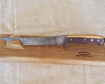 Custom handmade Damascus and Cocus wood fillet knife bt Beyl