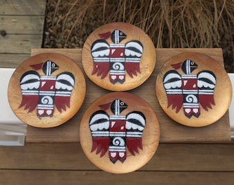 Set of 4 Annemarie Davidson Thunderbird Coasters