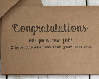 congrats on the new job