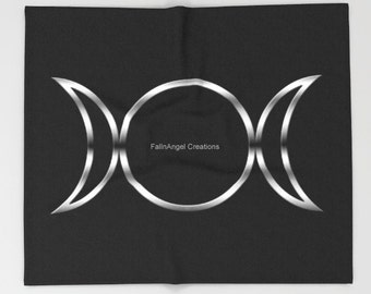 Super Soft Throw Blanket, Triple Goddess Symbol, 3 Sizes Available!