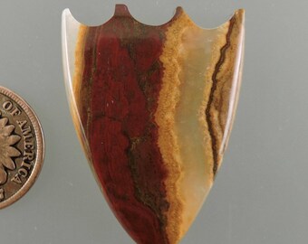Cherry Travertine Arrowhead Cabochon, Cherry Travertine Arrowhead, Designer Cherry Travertine, Pendant Cab, Gift Cab, C2267, 49erMinerals
