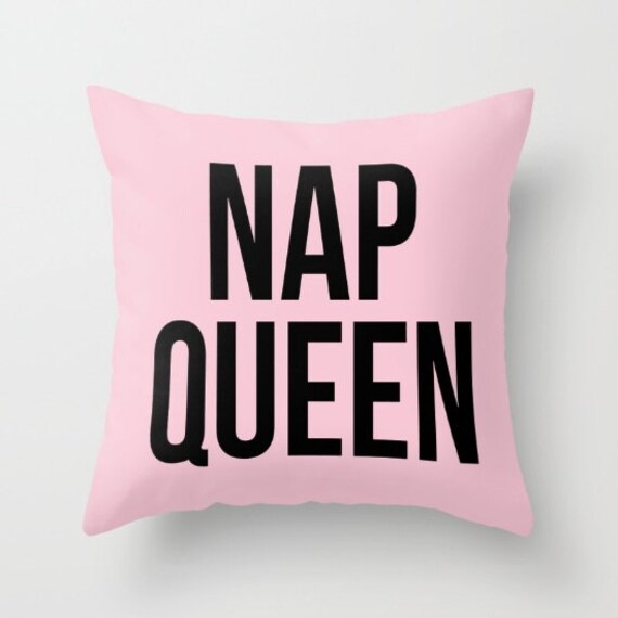 Nap Queen Cotton Pillow | Throw Pillow | Pillow Case | Pillow Cover | Office Decor | Home Decor | Statement Pillow