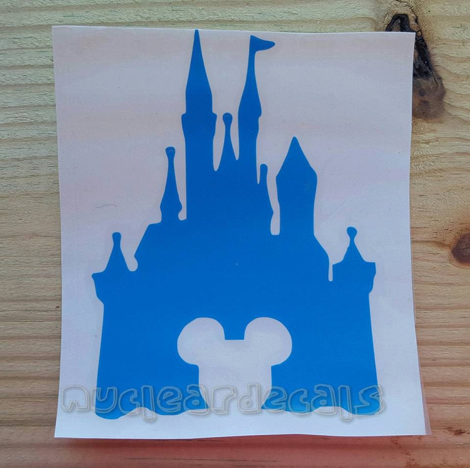 mickey castle decal disney world castle cinderella castle