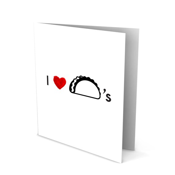 I Heart Tacos Greeting Card
