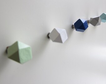 Knobs, Choose Colors, Hexagon Knobs, Colorful Knobs, Wooden Knobs, Wall Hooks, Wooden Knob, Wall Organizer, Coat Hanger, Coat Rack