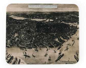 Boston 1905 Birds Eye View Mousepad