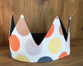 Child's Polka Dot and Denim Crown