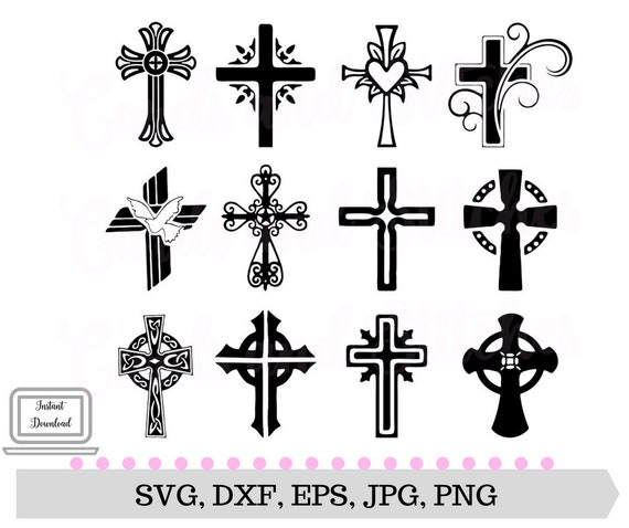 Download Crosses SVG Decorative Crosses Digital Cutting File